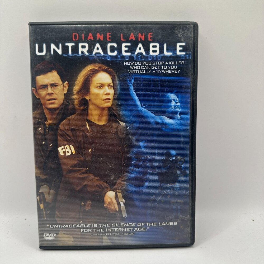 Untraceable DVD Starring Diane Lane - FBI Thriller Film Rated R Sony Pictures